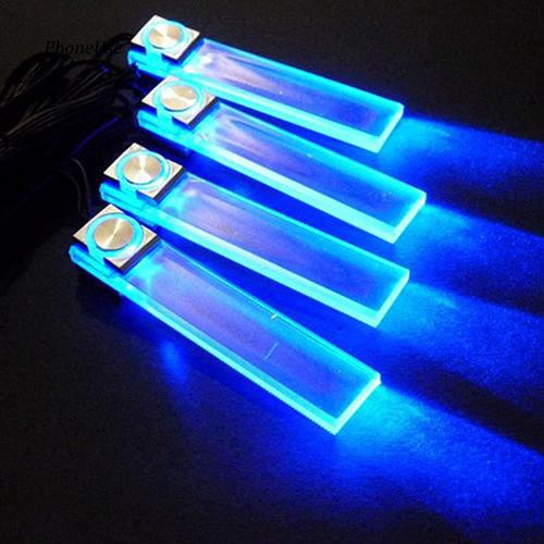 Đèn led Xanh Dương 4 Trong 1 12v Dùng Để Trang Trí Nội Thất Xe Ô Tô
