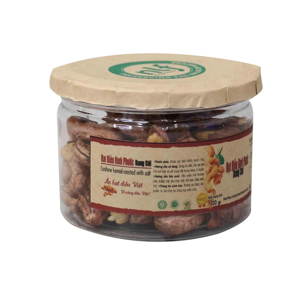 Hạt điều Bình Phước rang củi Nonglamfood 100g | Healthy Snack | Ăn vặt văn phòng | Ăn vặt tốt cho sức khỏe