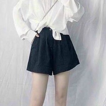 Quần Shorts 2 túi nút bấm B-C lưng cao ( HÌNH THẬT 100%)