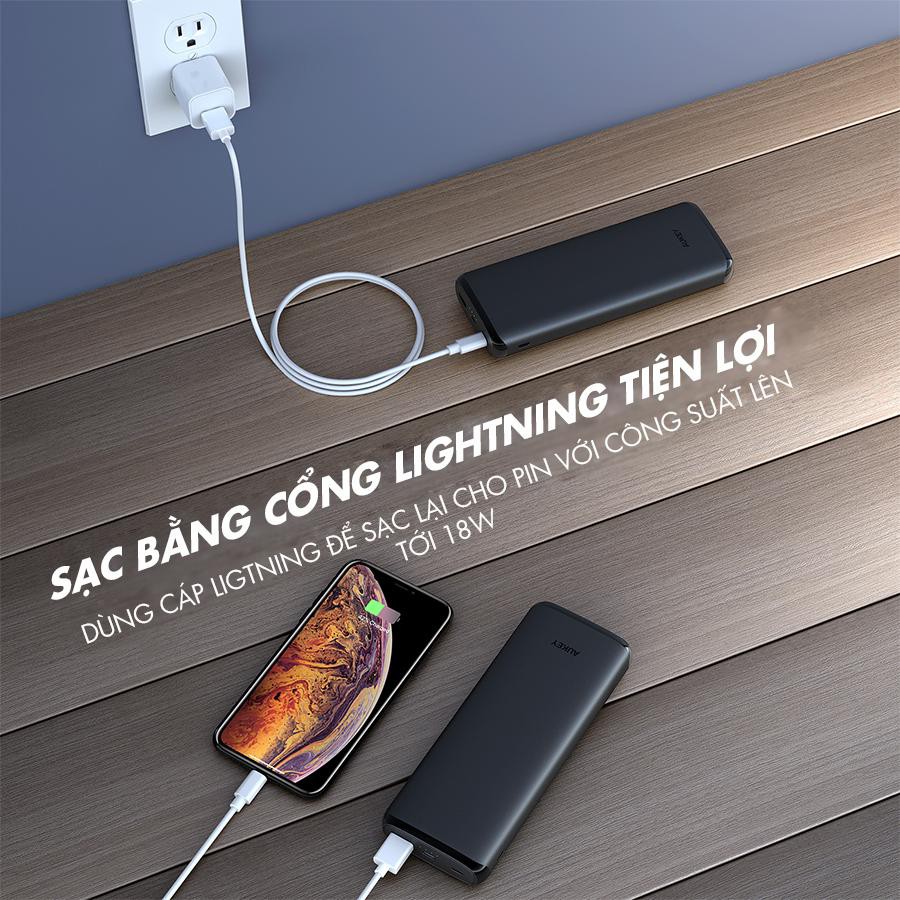 [Mã 159ELSALE hoàn 7% đơn 300K] Pin sạc dự phòng AUKEY PB-Y23 20000mAh, sạc nhanh PD 2.0 18W & QC 3.0 18W