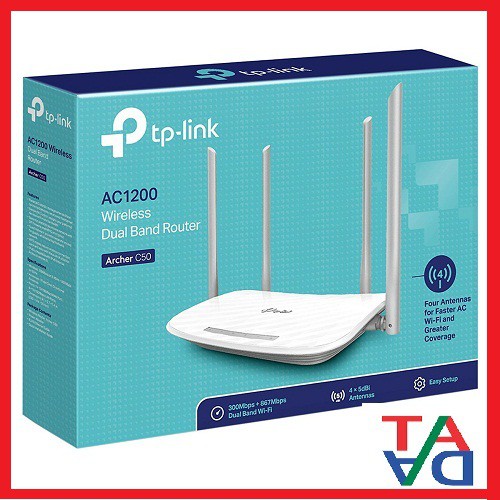 Router Wifi Băng Tần Kép AC1200 TP-Link Archer C50 - Hàng Chính Hãng - Bảo hành 24 tháng 1 đổi 1