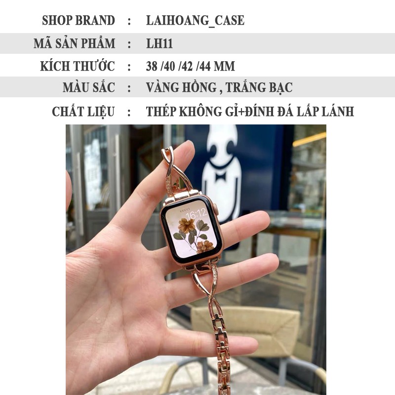 Dây Đeo Đồng Hồ APPLE WATCH  Sang Trọng chất liệu Thép không Gỉ 6/5/4/3/2/1 38mm/ 40mm/ 42mm/44mm LH11