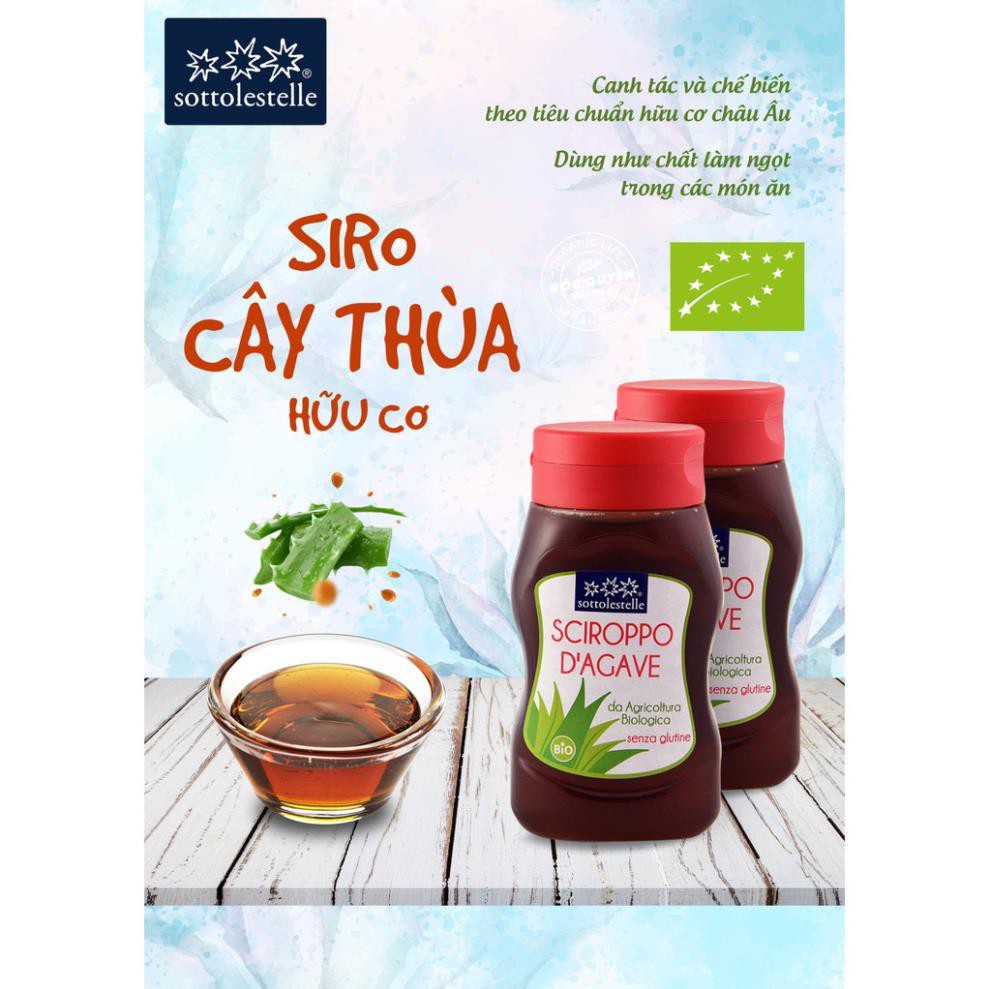 Siro cây thùa hữu cơ Sottolestelle Organic Agave Syrup 380g