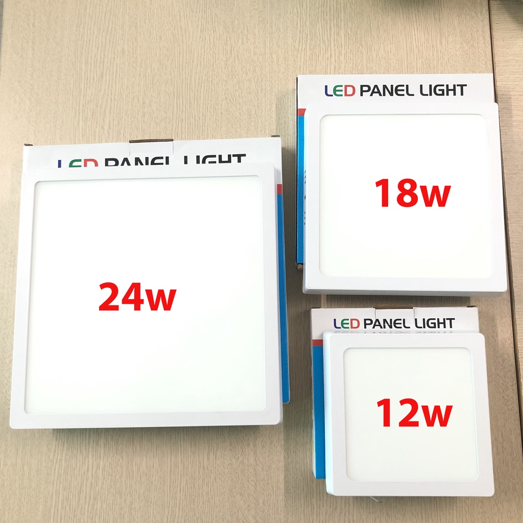 Đèn led ốp trần nổi 12w/18w/24w Vuông/Tròn Ánh Sáng Trắng