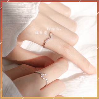 Nhẫn Bạc Hình 12 Chòm Sao Cung Hoàng Đạo