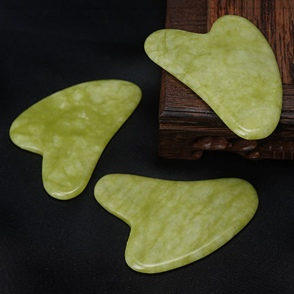 (Hàng Mới Về) Dụng Cụ Mát Xa Mặt Hình Trái Tim Màu Xanh Lá Giúp Giảm Căng Thẳng