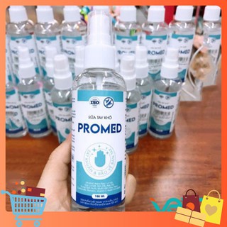 [GIẢM GIÁ CHỐNG DỊCH]Nước rửa tay, xịt rửa tay khô kháng khuẩn PROMED - Giúp kháng khuẩn 99,9% - Lọ 100ml