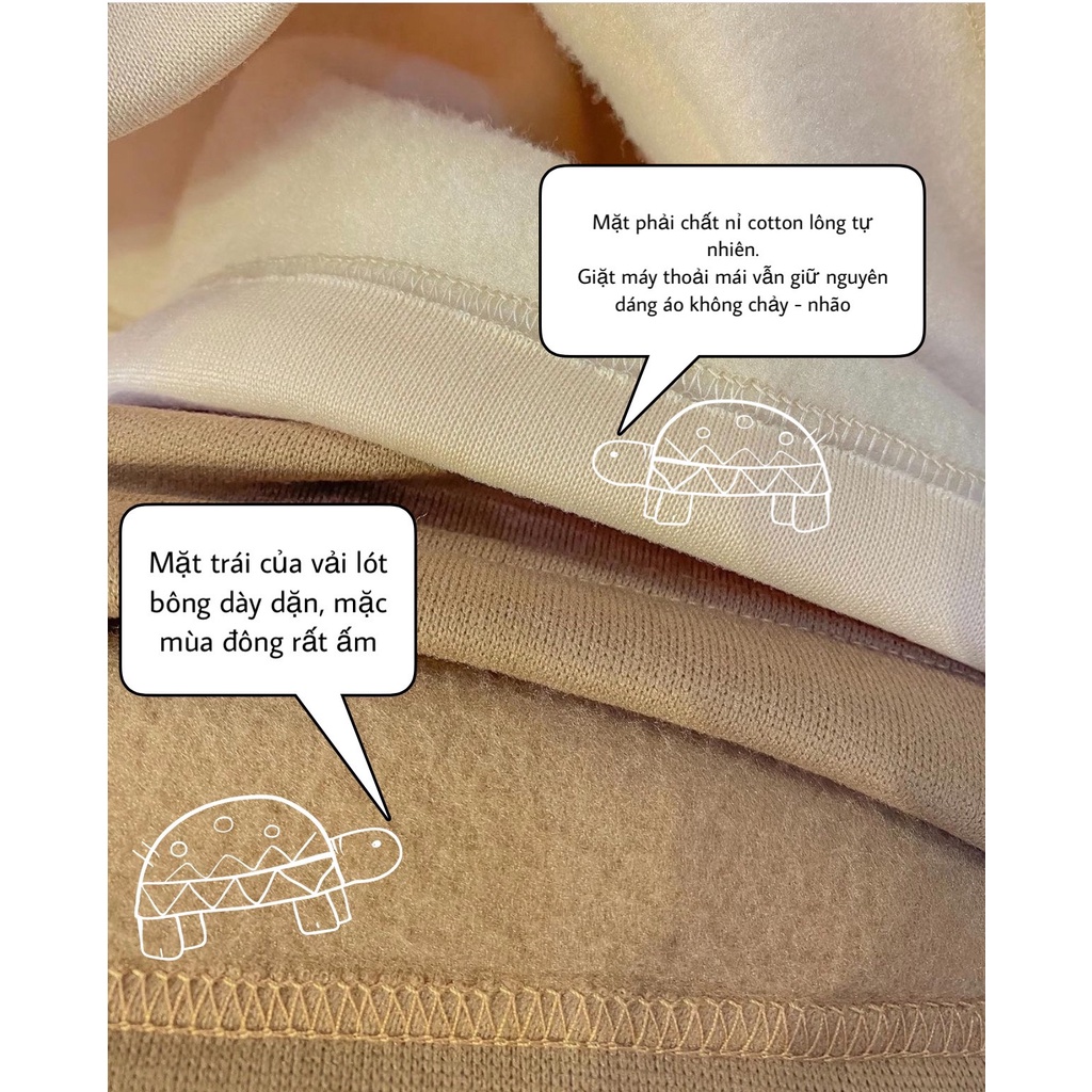 Áo khoác nỉ 355 LylyshopUnisex, kiểu áo nỉ hoodie có mũ nam nữ cài cúc oversize form rộng tay phồng có túi chất nỉ bông | BigBuy360 - bigbuy360.vn