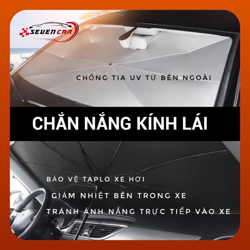 Ô che nội thất ô tô, dù che nắng kính lái xe hơi, ô che nắng ô tô chống tia UV và bảo vệ nội thất - SEVEN.CAR