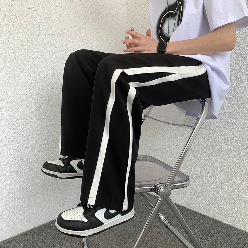 NRVP Quần Thể Thao Nữ Ống Rộng Phong Cách Thời Trang Đường Phố Hàn Quốc Mới