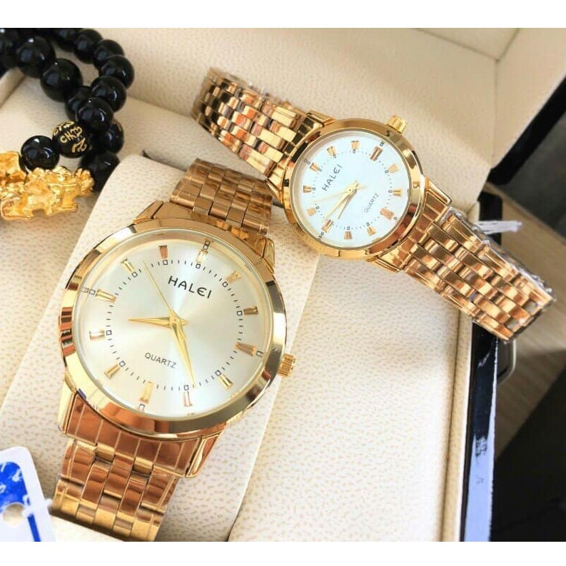 đồng hồ đôi siêu đẹp giá hạt rẻ thương hiệu halei - donghotime