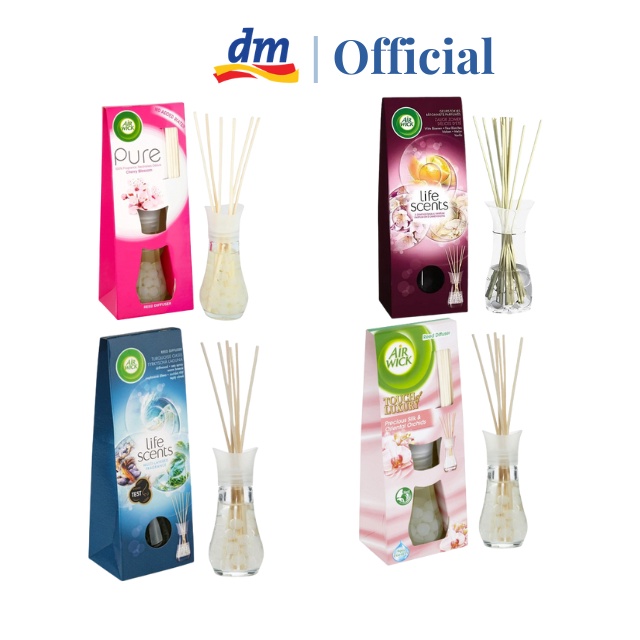 Bộ Que gỗ khuếch tán Tinh dầu Air wick,Lọ tinh dầu khuếch tán, Khuếch tán Tinh dầu Que Gỗ Mây Khử mùi
