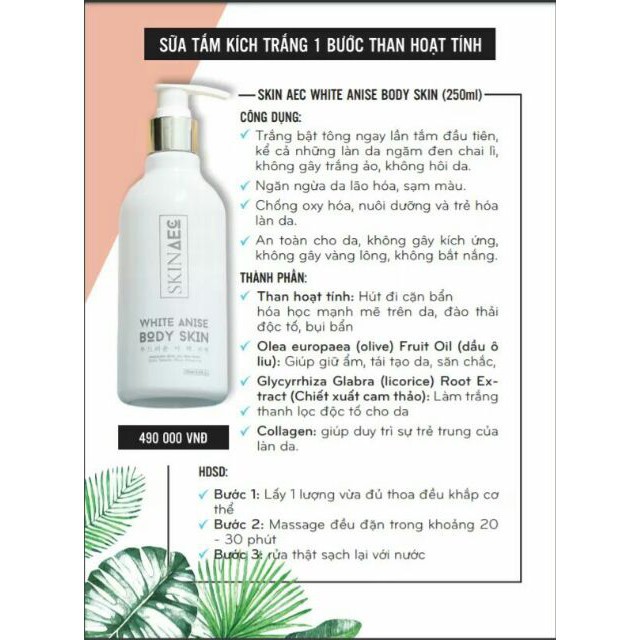 SỮA Ủ KÍCH TRẮNG THAN HOẠT TÍNH SKIN AEC | BigBuy360 - bigbuy360.vn