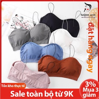 Áo bra thun dây mảnh mút nâng ngực nữ