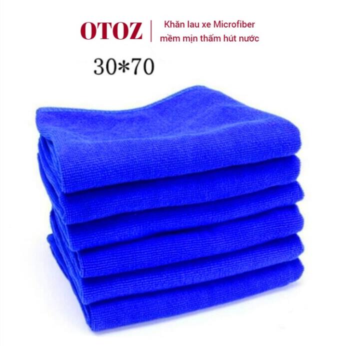 Khăn lau xe hơi Microfiber OTOZ mềm mịn thấm hút nước