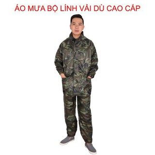 Áo mưa bộ lính vải dù cao cấp 2xl, 3xl