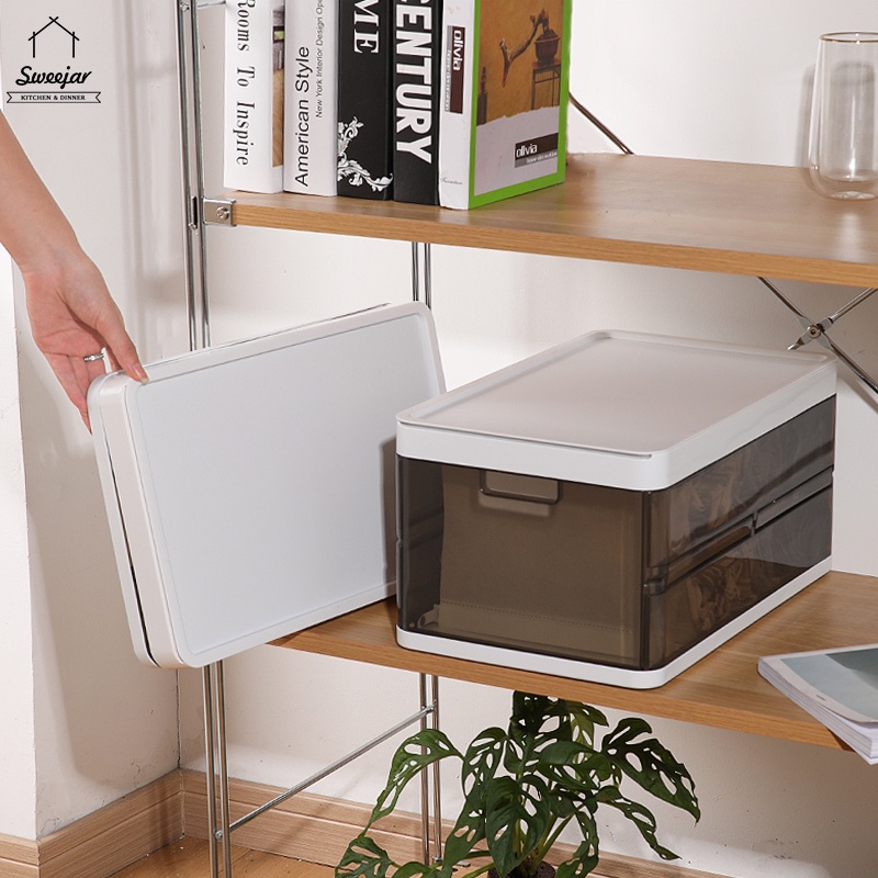 Hộp Đựng Quần Áo Bằng PP Có Ngăn Nắp Dung Tích 35L Tiện Dụng Cho Phòng Khách / Phòng Ngủ