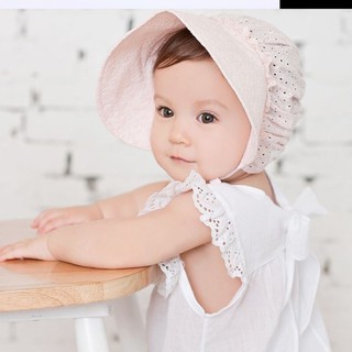 Nón che nắng có dây buộc kiểu dáng dễ thương cho bé gái
