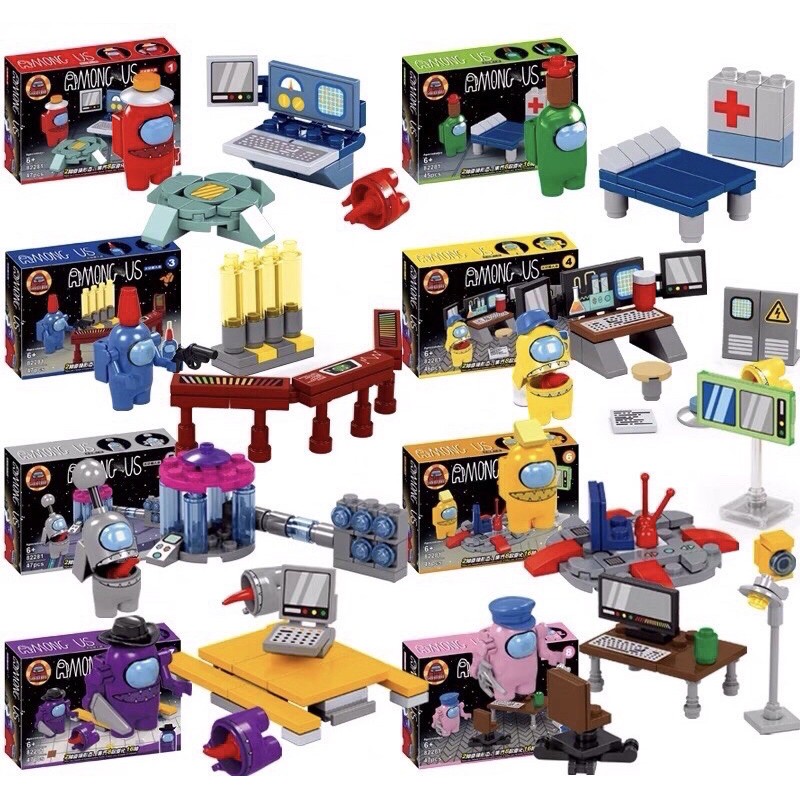 Bộ 8 hộp lego Among Us cho bé