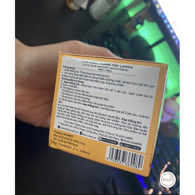 Kem duỗi tóc Lavox ⚡️ Đột phá hương thơm ⚡️ 140ml x2. hàng chuẩn giá đẹp