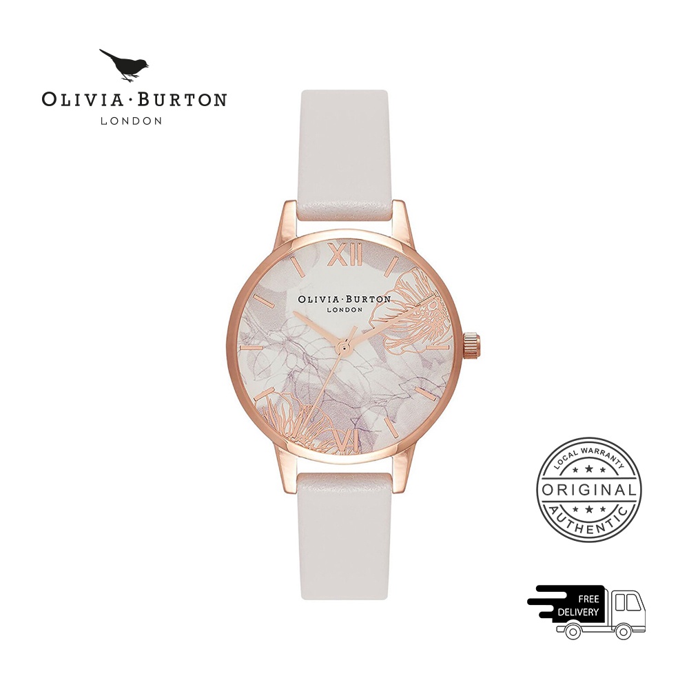 Đồng Hồ Nữ Olivia Burton Abstract Florals Họa Tiết Hoa (OB16VM12)