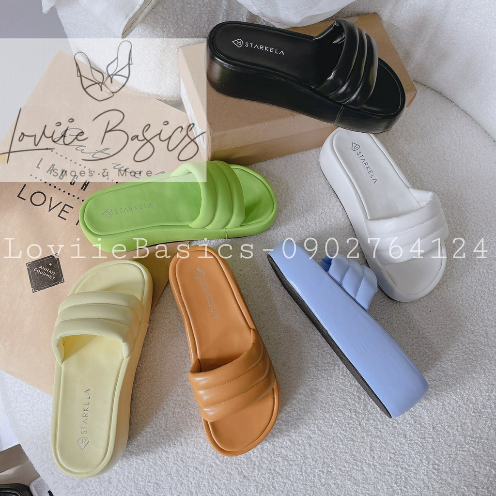 DÉP XUỒNG LOVIIE BASICS - DÉP NỮ THỜI TRANG PHONG CÁCH HIỆN ĐẠI QUAI NGANG MAY CHỈ ĐẾ BẰNG D220857