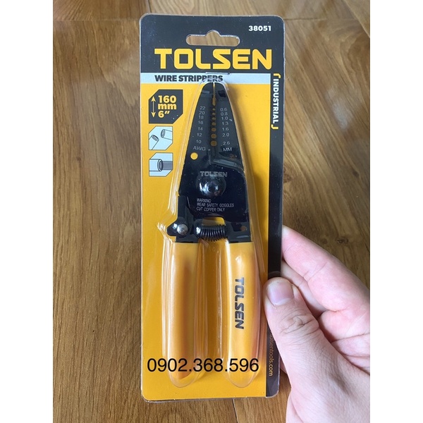 Kìm cắt tuốt dây 6 inch Tolsen 38051