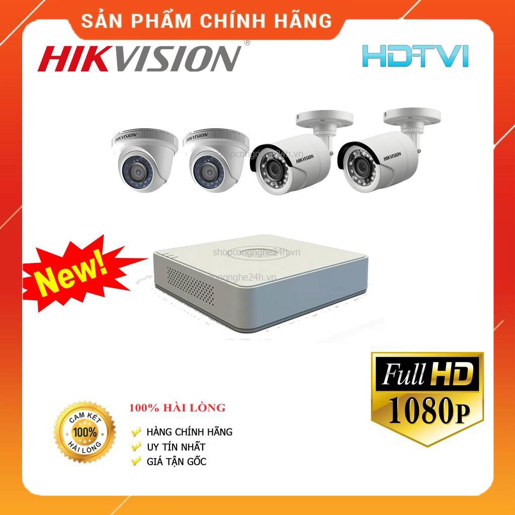 BỘ CAMERA 2.0MP HIKVISION ĐẦU GHI 4 cổng FullHD + Ổ CỨNG +BỘ ĐẦY ĐỦ PHỤ KIỆN