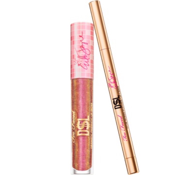 Too Faced Set Son Bóng Nhũ &amp; Chì Môi -  Set DSL &amp; Set Polite Lip