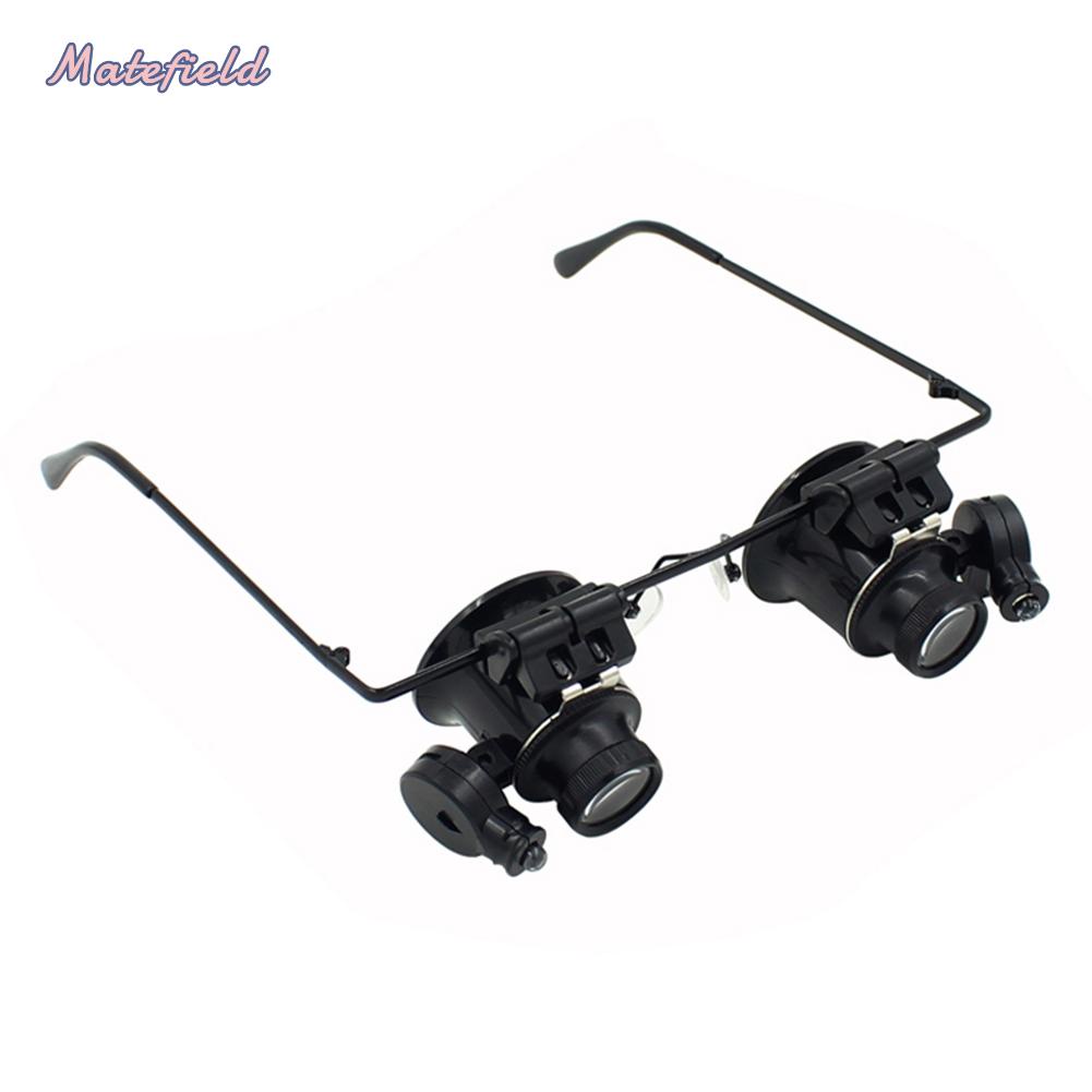 Kính Lúp Đeo Mắt Phóng Đại 20 Lần Có Đèn Led