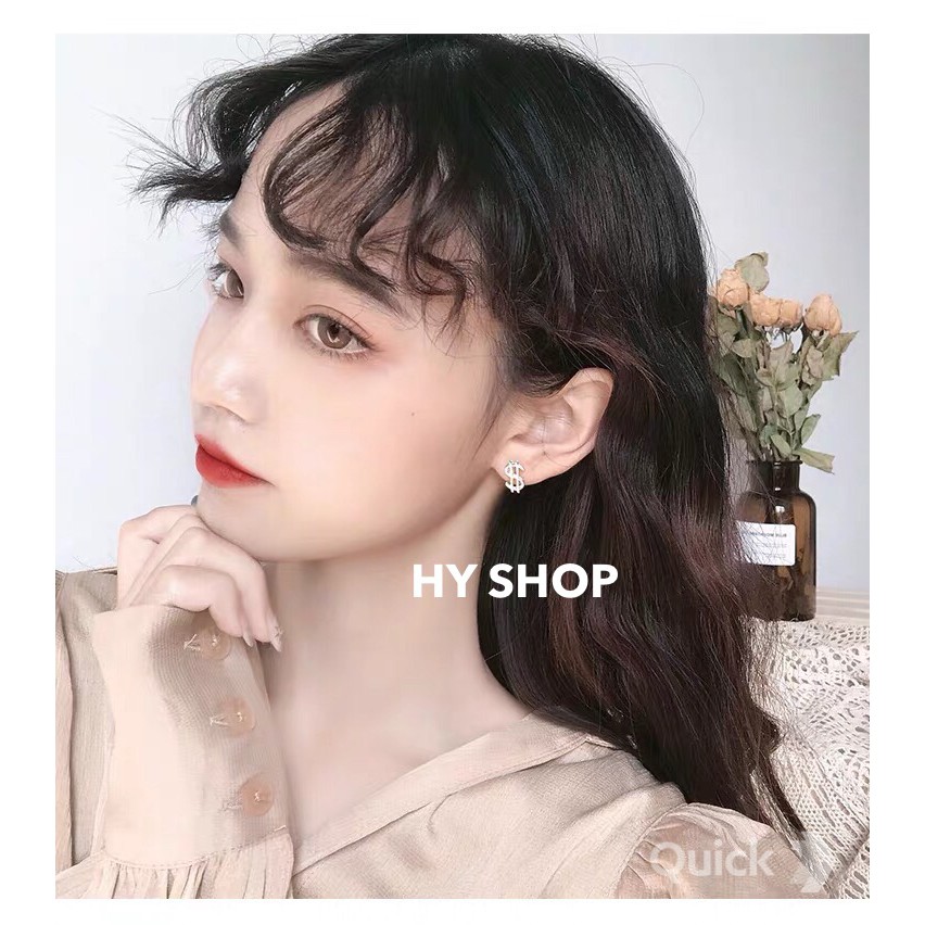 bông tai titan hình DLa nam nữ cá tính thép y tế siêu bền không dị ứng không gỉ - khuyên unisex BTS