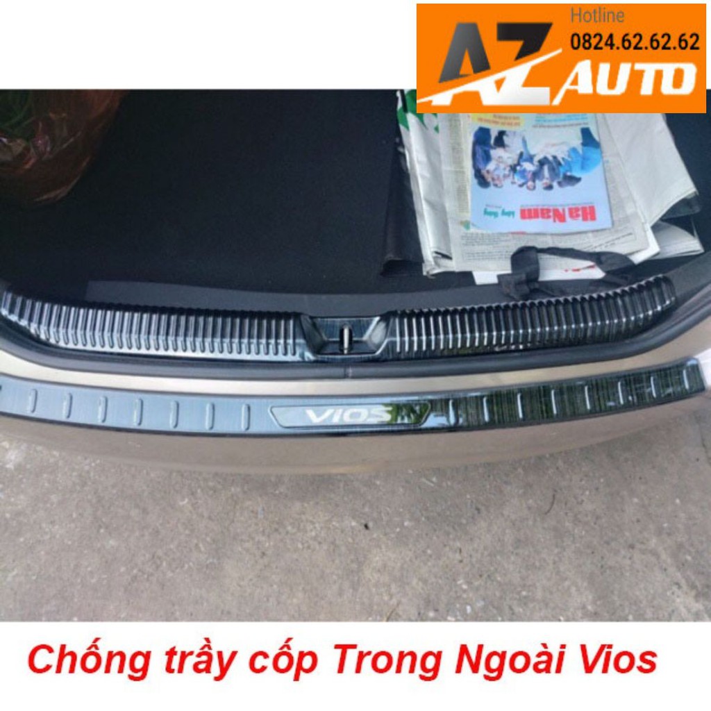 Ốp Chống Trầy Cốp Titan Xe Toyota Vios 2019-2022 tặng keo trợ dính