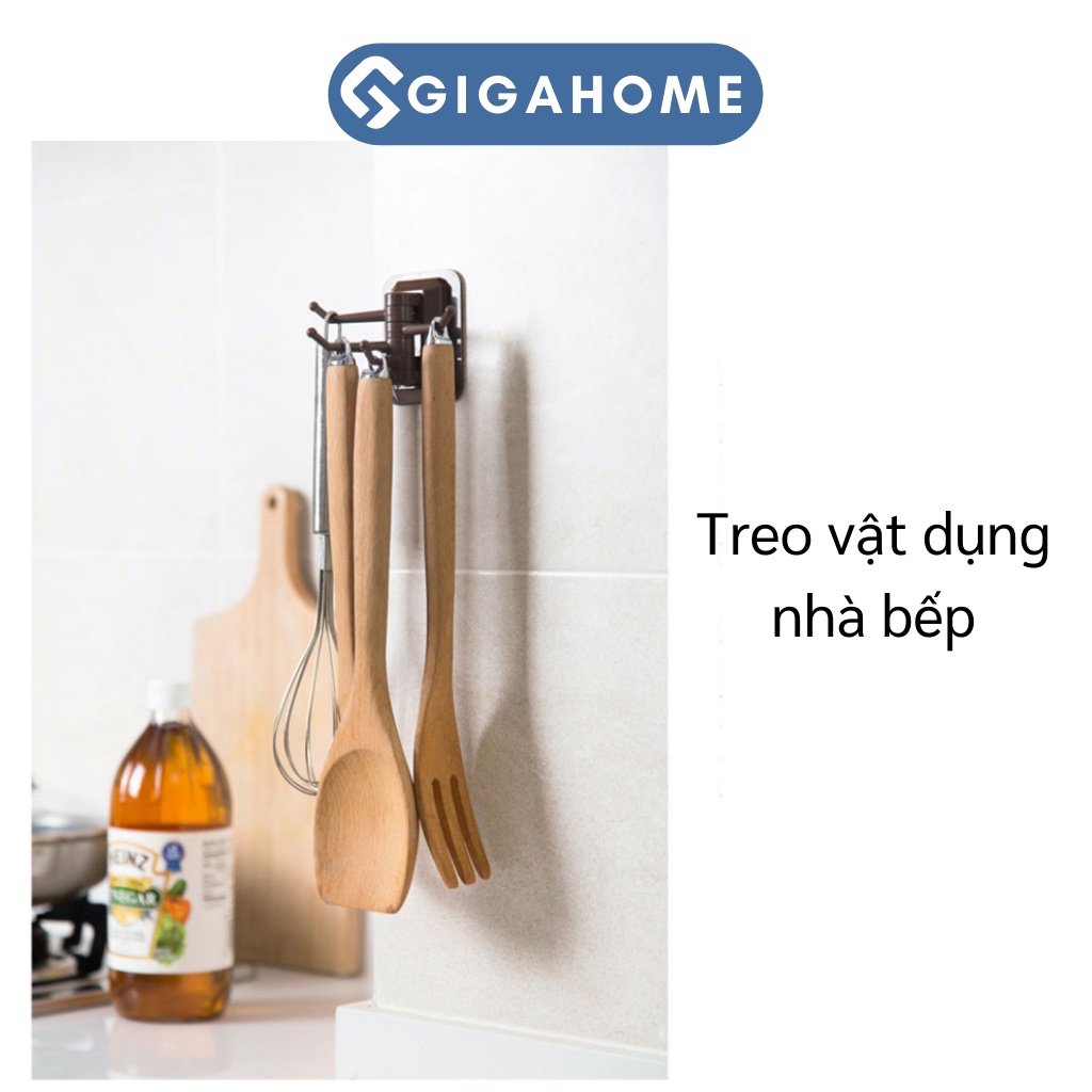 Móc Dán Tường Treo Quần Áo, Chìa Khóa 4 Chấu GIGAHOME Xoay Tiện Dụng 8611