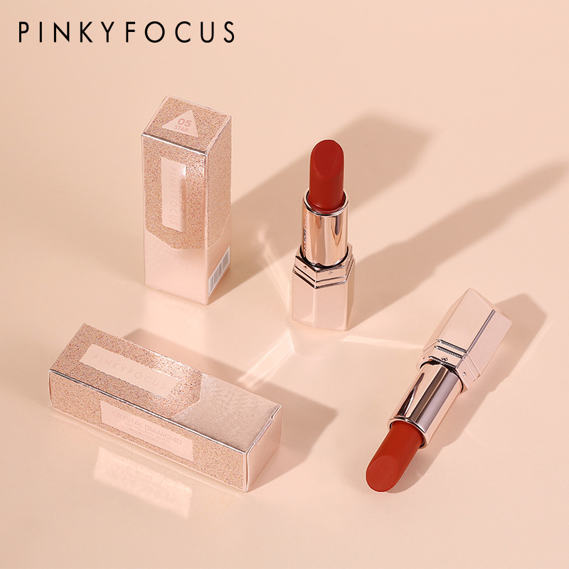 Son lì PINKYFOCUS thỏi hình kim cương pha lê lấp lánh | BigBuy360 - bigbuy360.vn