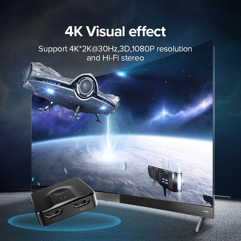 Bộ chuyển đổi HDMI 4K 2 chiều thiết kế 2 trong 1 chuyên nghiệp