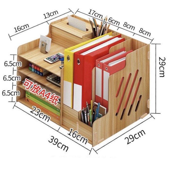 KỆ ĐỂ ĐỒ VĂN PHÒNG GỖ NHIỀU NGĂN