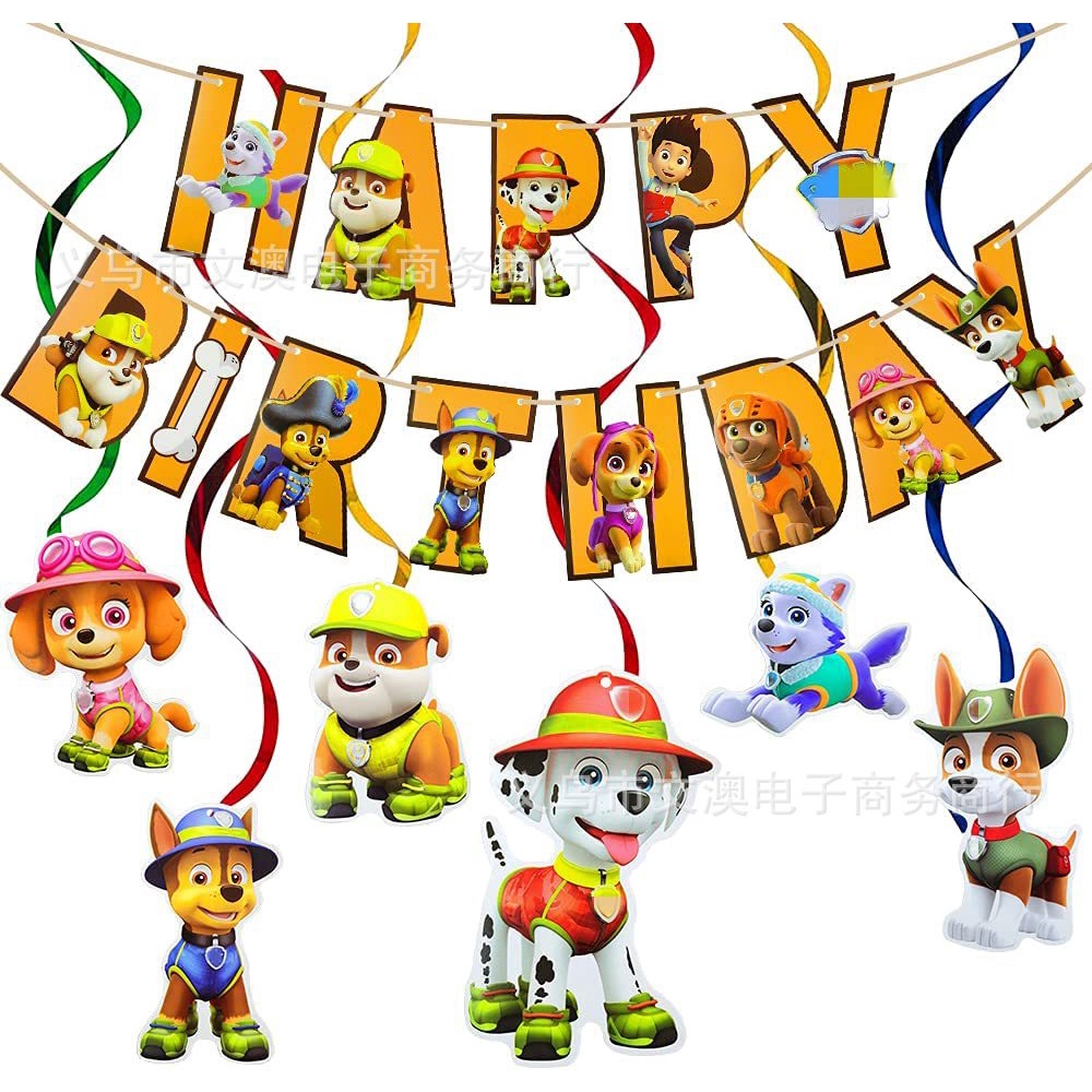 Bong Bóng Trang Trí Tiệc Sinh Nhật Chủ Đề Paw patrol