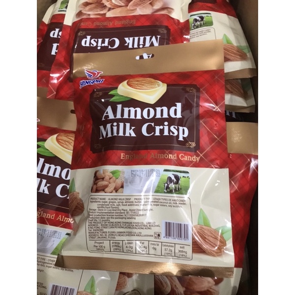 Kẹo hạnh nhân Almond milk Crisp 238g