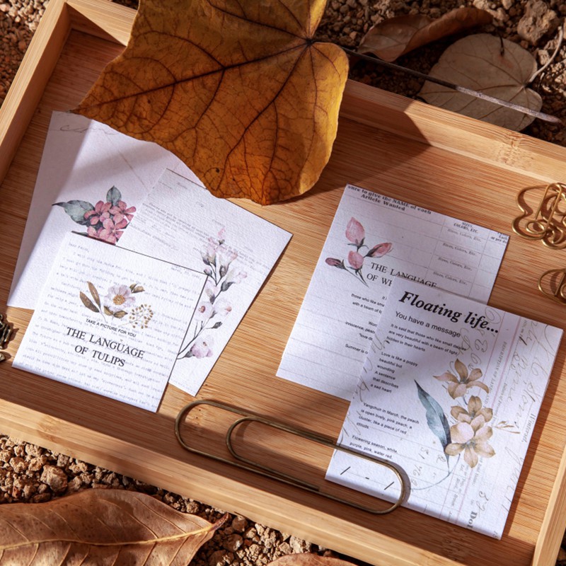 Bộ 30 giấy ghi chú phong cách vintage xinh xắn
