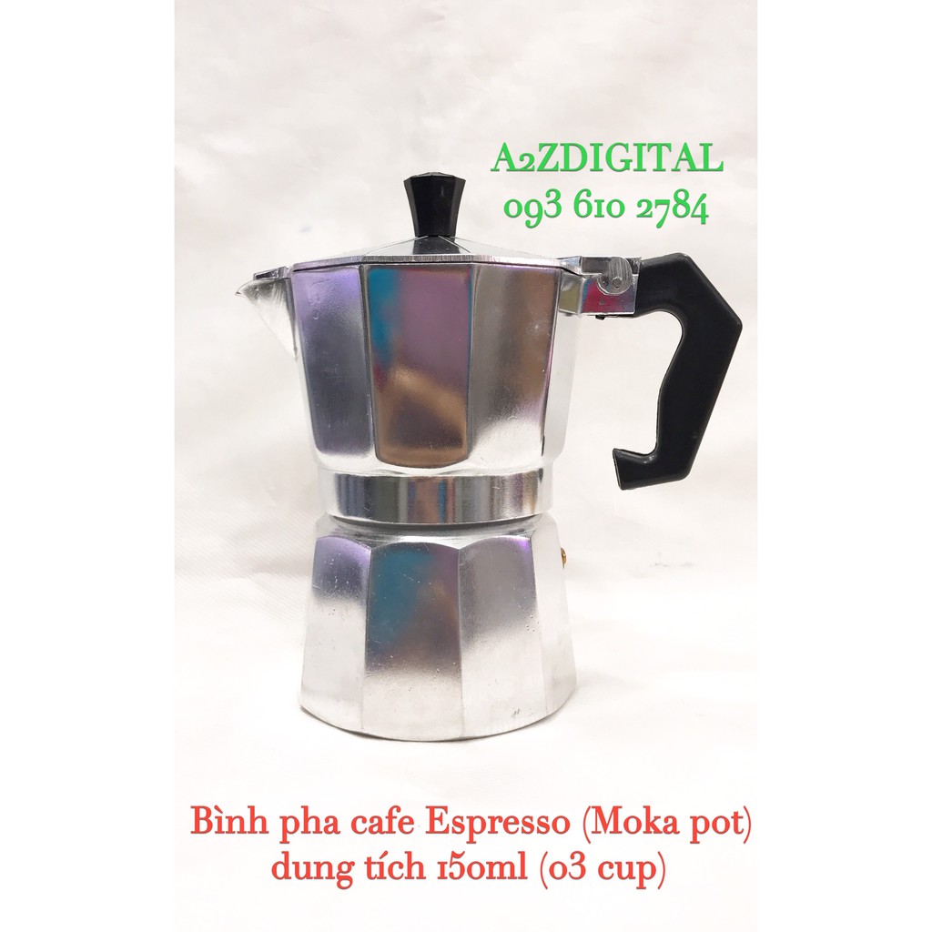 BÌNH PHA CAFE ESPRESSO (Moka pot) DUNG TÍCH 150ml (03cup)