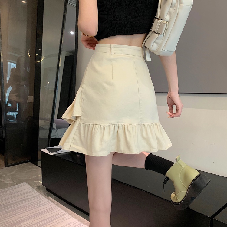 Chân váy chữ A chân váy 2 tầng đuôi cá FIRST DATE cạp cao phong cách Hàn Quốc