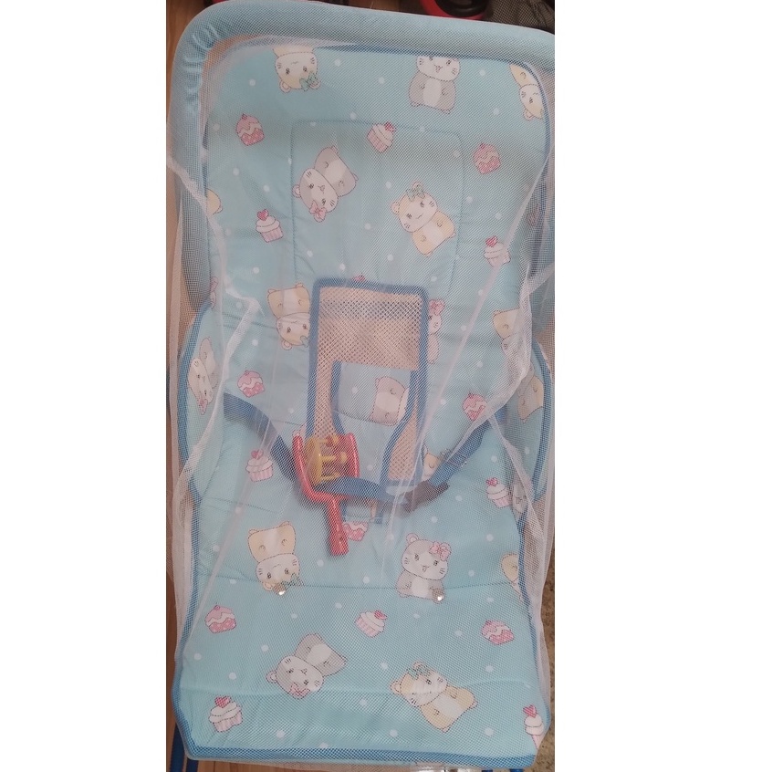 Áo,tấm lót,nệm vải cotton thay cho xe,ghế nhún ăn bột cho bé kèm mùn chụp-xe 2 nhún