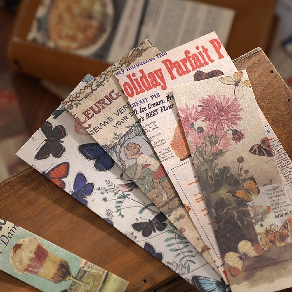 Set 40 Tờ Giấy Làm Đồ Thủ Công Phong Cách Vintage