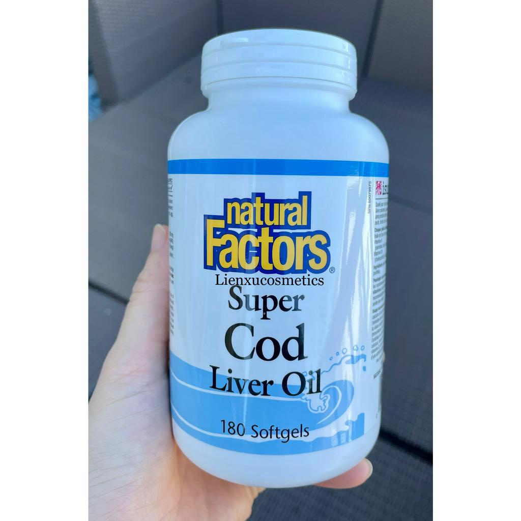 Dầu gan cá tuyết Natural factors Super Cod Liver Oil 180 viên