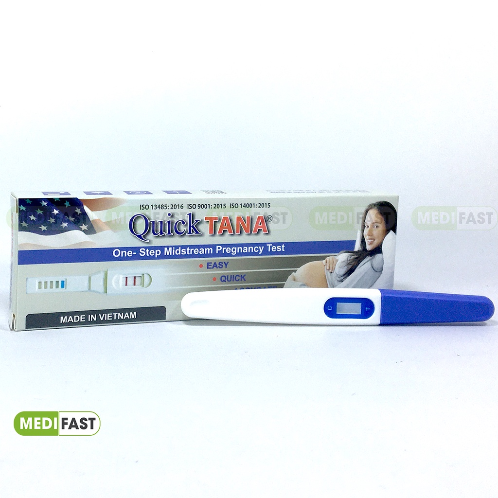 Bút thử thai Quicktana - Test trực tiếp không cần cốc nghiệm, có nắp đậy bảo quản sau khi test - giao hàng che tên