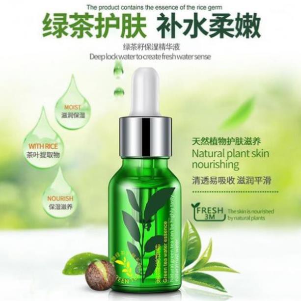 Tinh chất serum trà xanh Rorec Bioaqua giúp da trắng sáng ngừa mụn hiệu quả