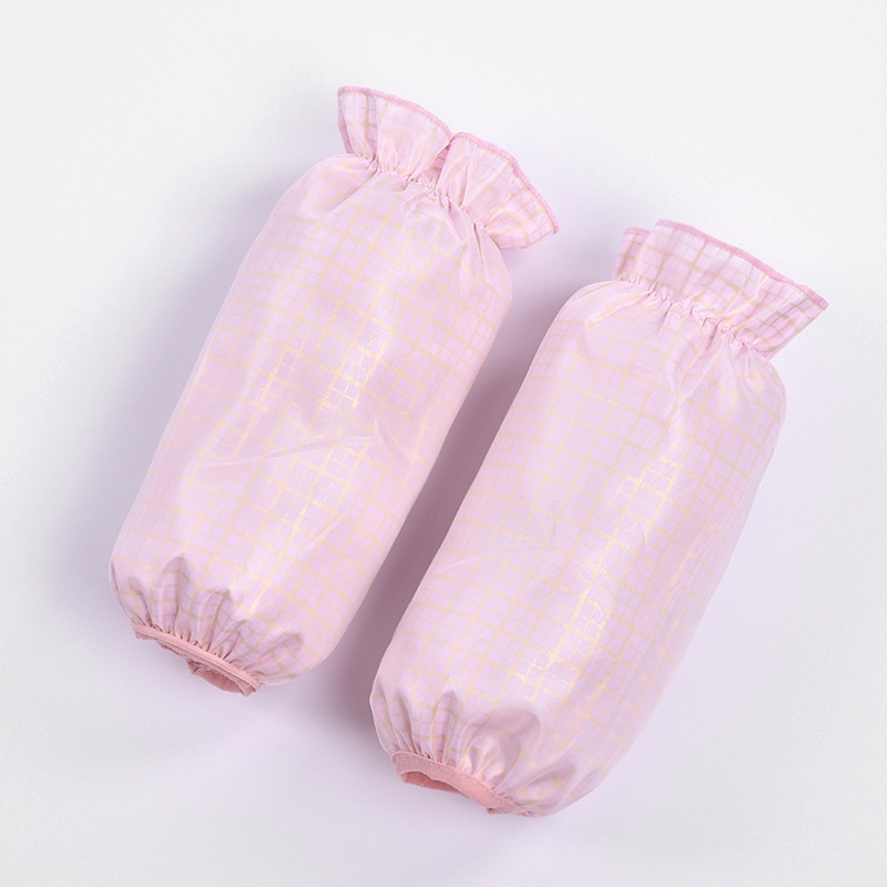 Ống tay áo phối ren hai lớp thêu họa tiết chống bẩn tiện dụng trong văn phòng