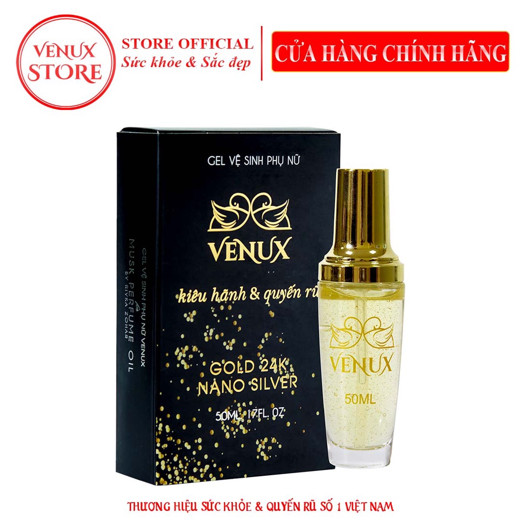 GEL Vệ Sinh Phụ Nữ Tinh Chất Vàng 24K Khử Mùi, Trẻ Hóa Và Làm Hồng Cô Bé VENUX GOLD 24K