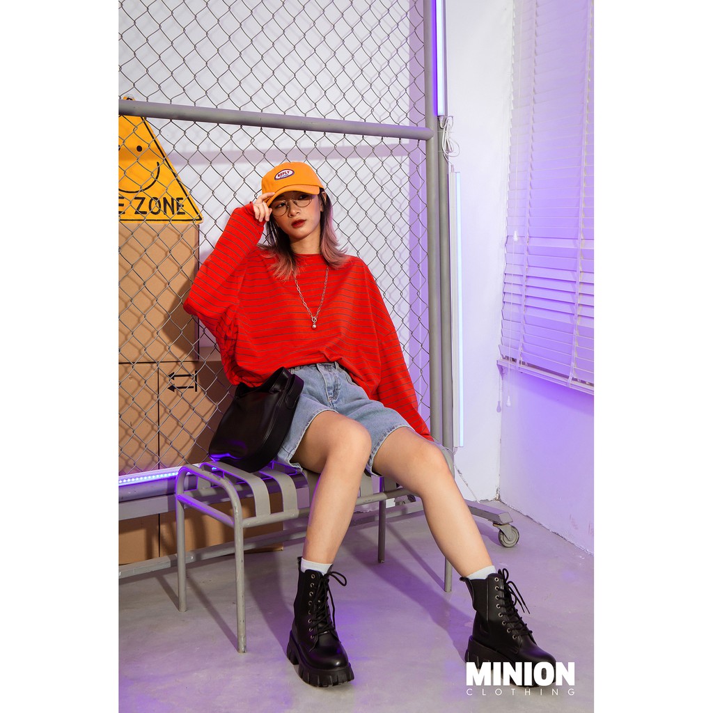 Giày boots Minion Clothing cổ cao, đế độn 5cm phong cách Ulzzang Streetwear G2801