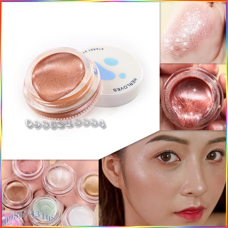 Gel nhũ chảy siêu bắt sáng CVZ HerLoves Starry Eyeshadow Moon Galaxy ASE7